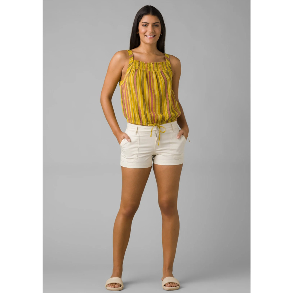 PRANA Women's Little Palm Cami Tank Top Large Yellow Leapfrog Stripe NWT - Picture 3 of 12